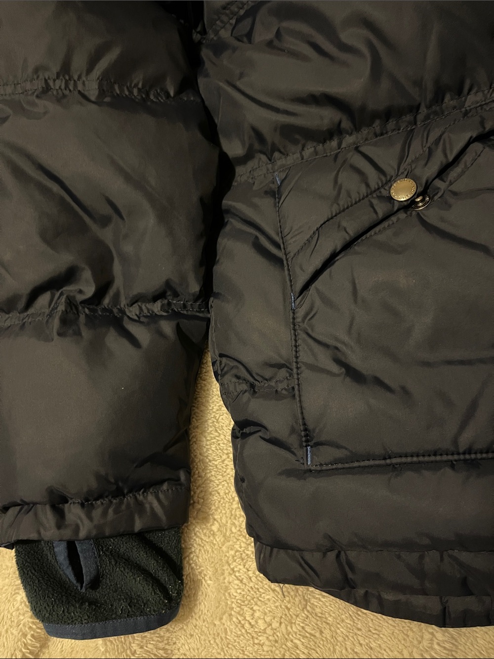 Lands' End Kids Navy Quilted Coat 18 20 - Picture 3 of 6